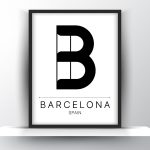 Barcelona City Typography Printable Wall Art - City Print Wall Art - Home Decor - Digital Download
