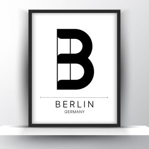 Berlin City Typography Printable Wall Art - City Print Wall Art - Home Decor - Digital Download
