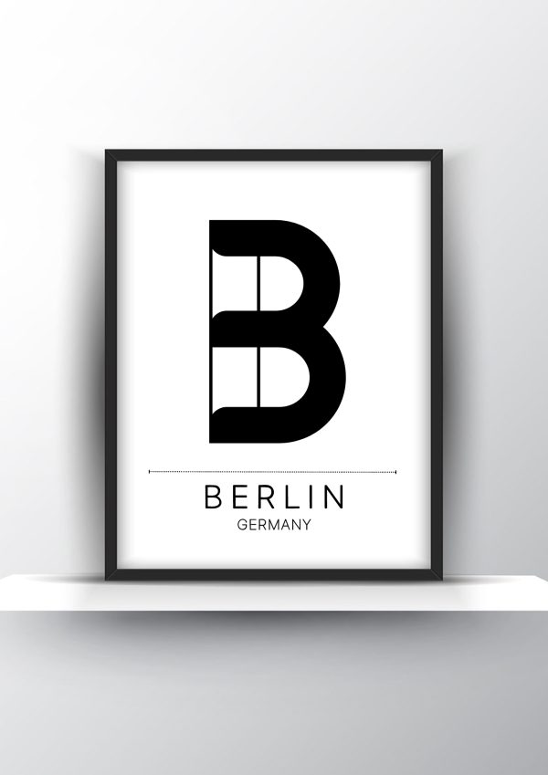 Berlin City Typography Printable Wall Art - City Print Wall Art - Home Decor - Digital Download