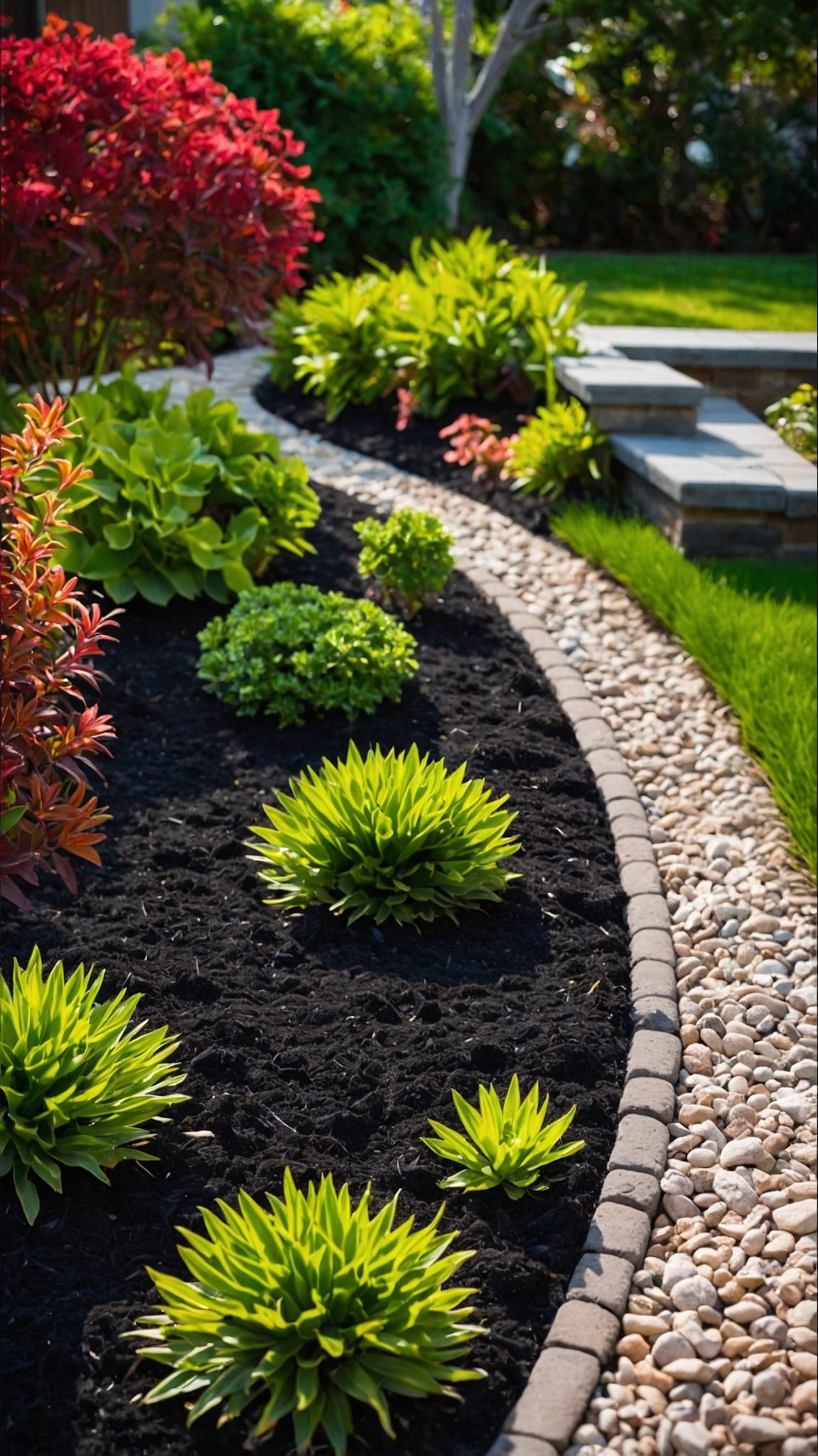 Black Mulch Backyard Landscaping Ideas for Your Home - Shark Printables