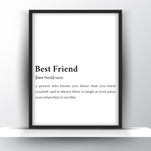 Best Friend Funny Definition Printable Wall Art