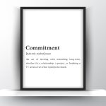 Commitment Funny Definition - Home Decor - Digital Download
