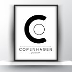 Copenhagen City Typography Printable Wall Art - City Print Wall Art - Home Decor - Digital Download