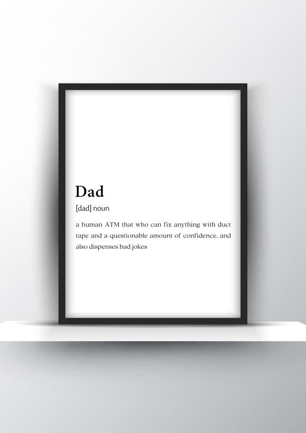 Dad Funny Definition - Gifts for Dad - Home Decor - Digital Download