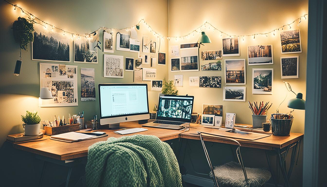 Dorm Room Study Corner Setup