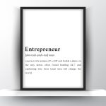 Entrepreneur Funny Definition - Office Wall Art - Home Decor - Digital Download