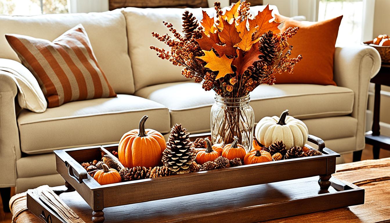 Fall Tray Ideas with Leaves