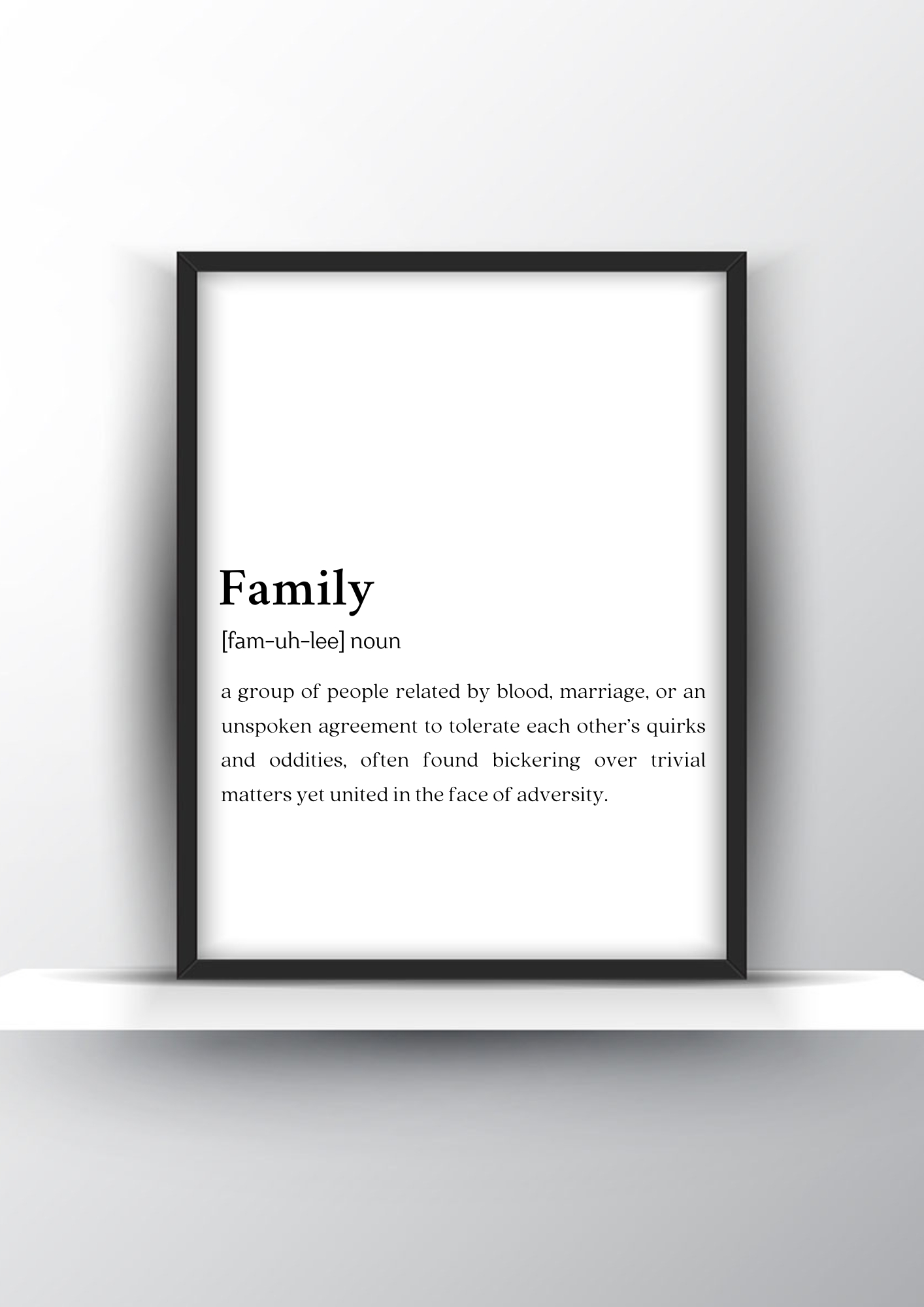 Family Funny Definition - Family Gift - Home Decor - Digital Download
