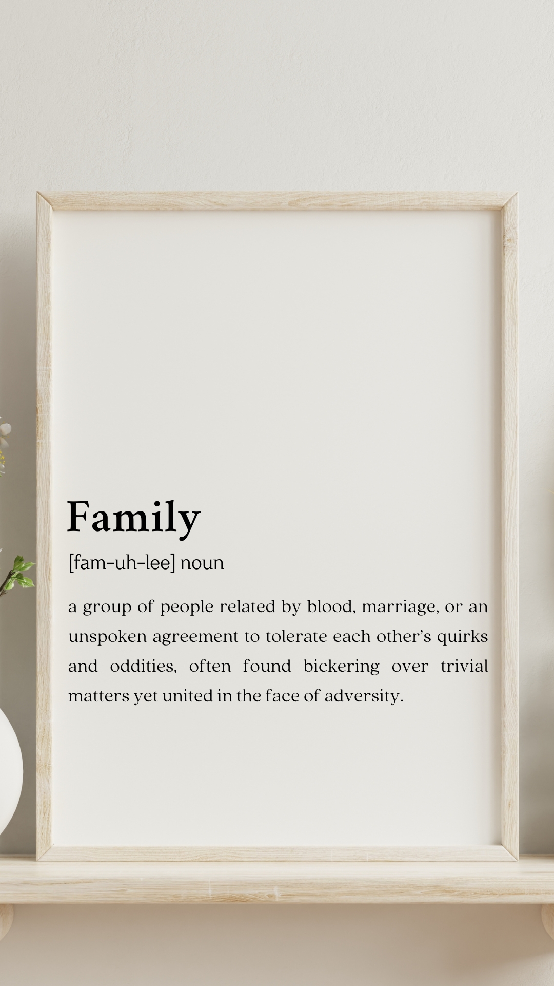 Family Funny Definition Wall Art