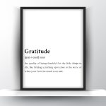 Gratitude Funny Definition - Home Decor - Digital Download
