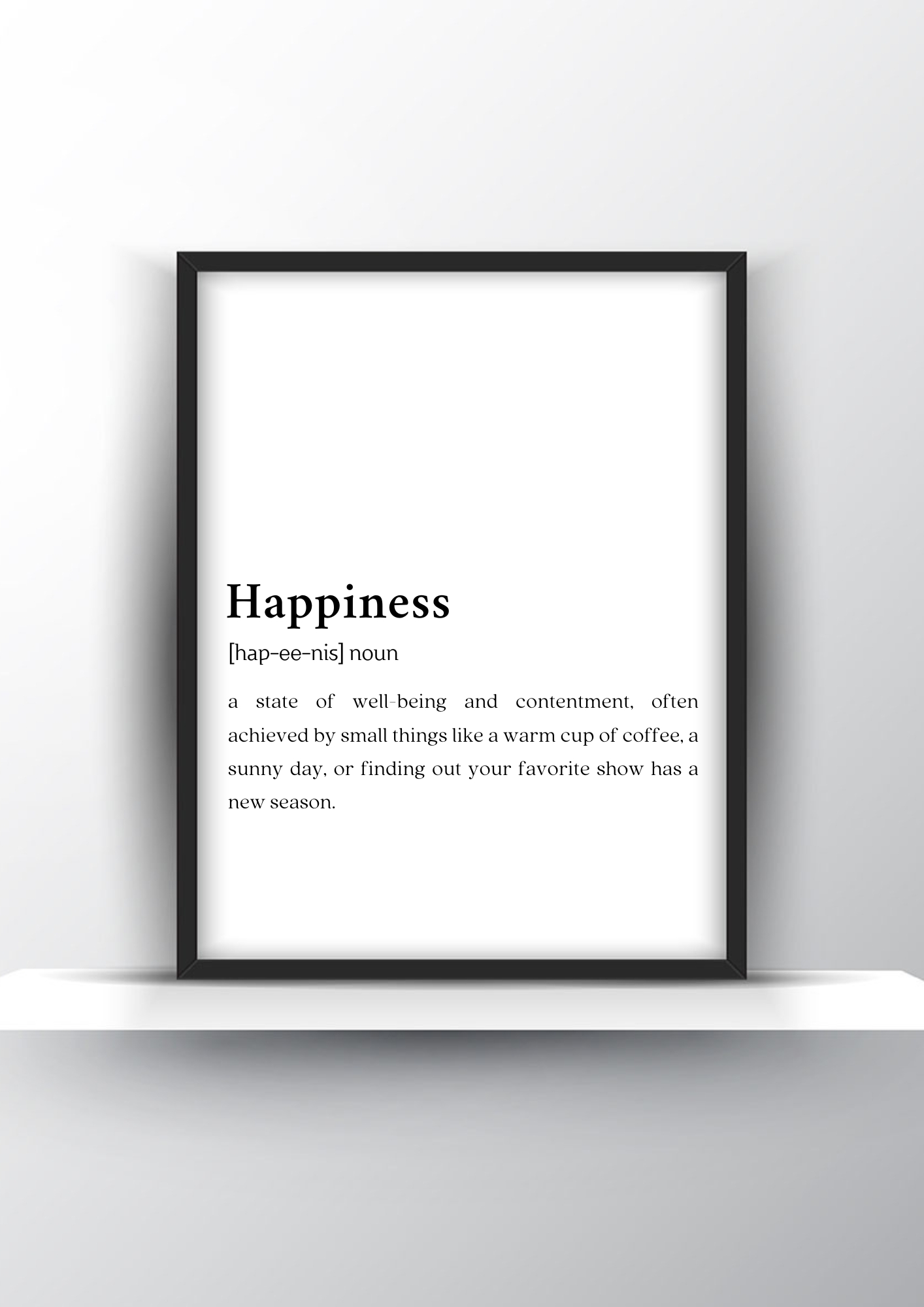 Happiness Funny Definition - Home Decor - Digital Download