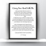 I Carry Your Heart With Me Poem by E. E. Cummings - Home Decor - Digital Download