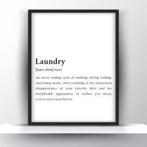 Laundry Funny Definition Printable Wall Art – Laundry Room Decor