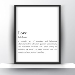 Love Funny Definition Printable Wall Art – Love Wall Art