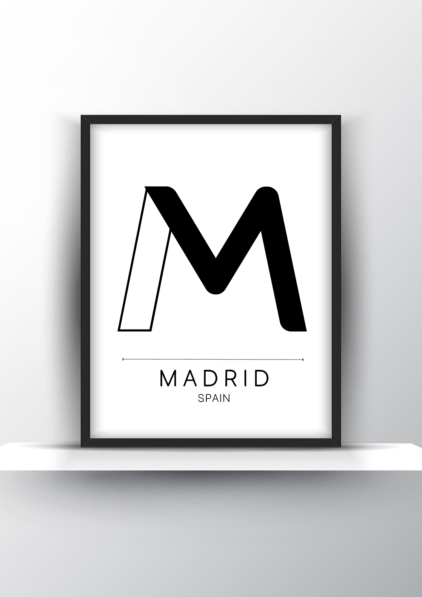 Madrid City Typography Printable Wall Art - City Print Wall Art - Home Decor - Digital Download