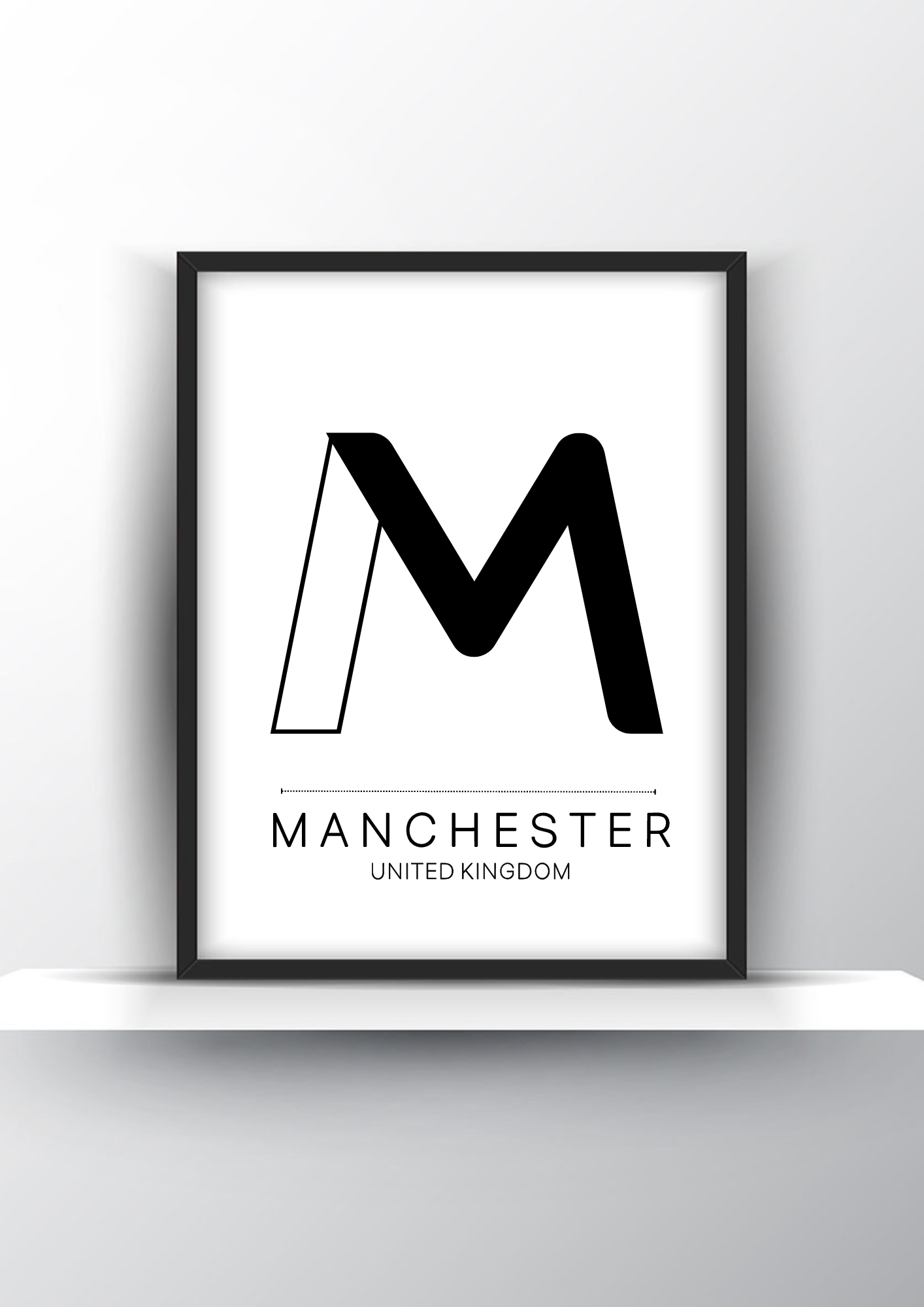 Manchester City Typography Printable Wall Art - City Print Wall Art - Home Decor - Digital Download