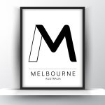 Melbourne City Typography Printable Wall Art - City Print Wall Art - Home Decor - Digital Download