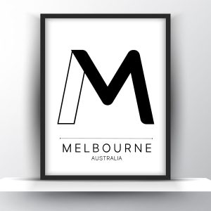 Melbourne City Typography Printable Wall Art – City Print Wall Art