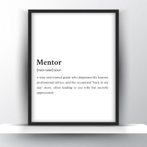 Mentor Funny Definition Printable Wall Art – Gift for Boss