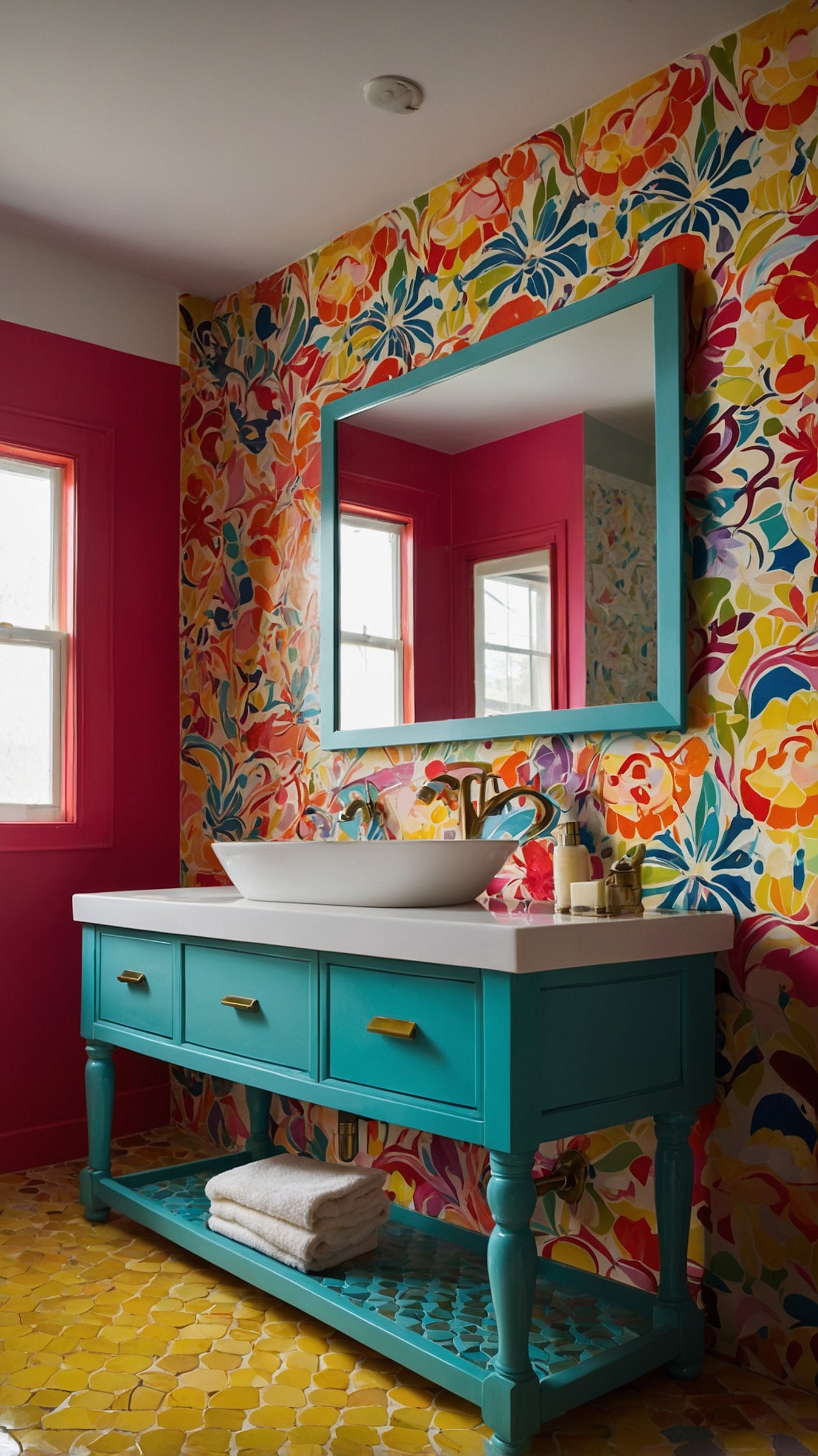 Modern dopamine decor bathroom