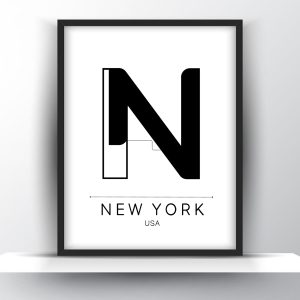 New York City Typography Printable Wall Art – City Print Wall Art