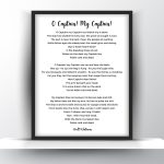 O Captain! My Captain! Poem by Walt Whitman - Home Decor - Digital Download