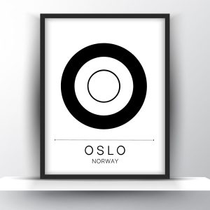 Oslo City Typography Printable Wall Art – City Print Wall Art