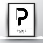 Paris City Typography Printable Wall Art - City Print Wall Art - Home Decor - Digital Download