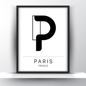 Paris City Typography Printable Wall Art – City Print Wall Art