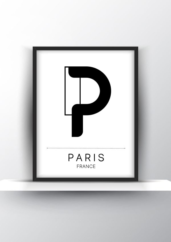 Paris City Typography Printable Wall Art - City Print Wall Art - Home Decor - Digital Download