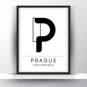 Prague City Typography Printable Wall Art – City Print Wall Art