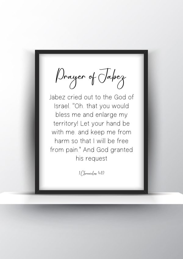 Prayer of Jabez Printable Wall Art - Christian Wall Art - Home Decor - Digital Download