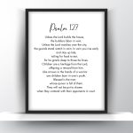 Psalm 127 Printable Wall Art - Christian Wall Art - Home Decor - Digital Download