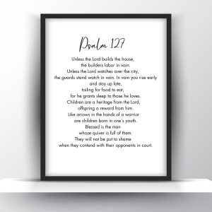 Psalm 127 Printable Wall Art – Christian Wall Art