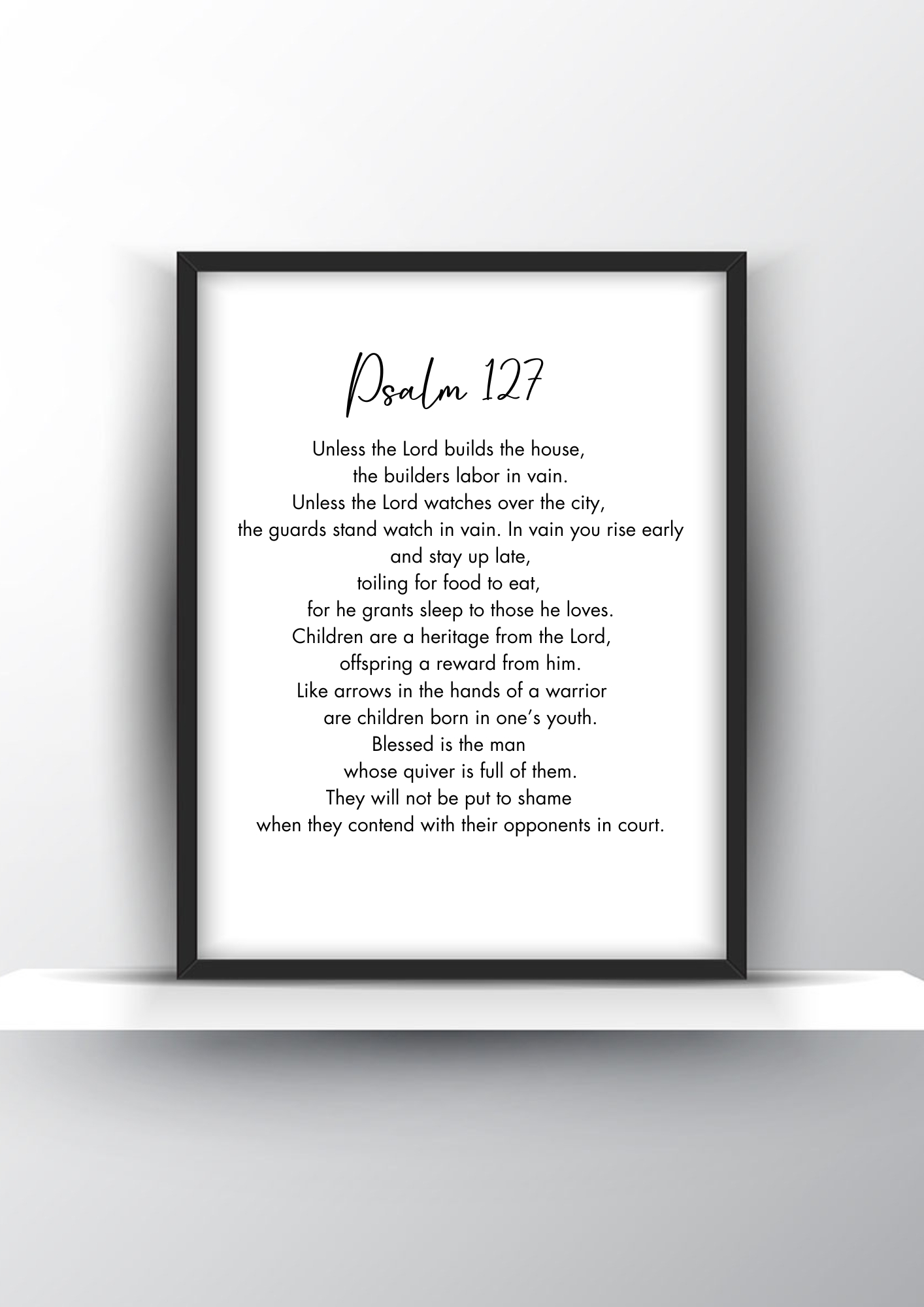 Psalm 127 Printable Wall Art - Christian Wall Art - Home Decor - Digital Download