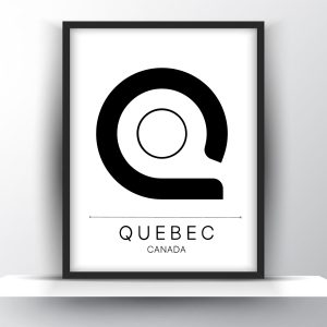 Quebec City Typography Printable Wall Art – City Print Wall Art