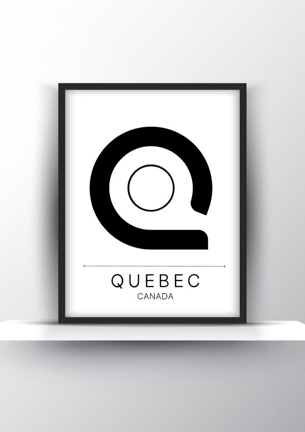 Quebec City Typography Printable Wall Art - City Print Wall Art - Home Decor - Digital Download