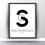 San Francisco City Typography Printable Wall Art - City Print Wall Art - Home Decor - Digital Download