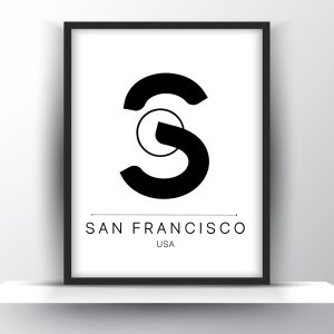San Francisco City Typography Printable Wall Art – City Print Wall Art