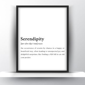 Serendipity Funny Definition Printable Wall Art