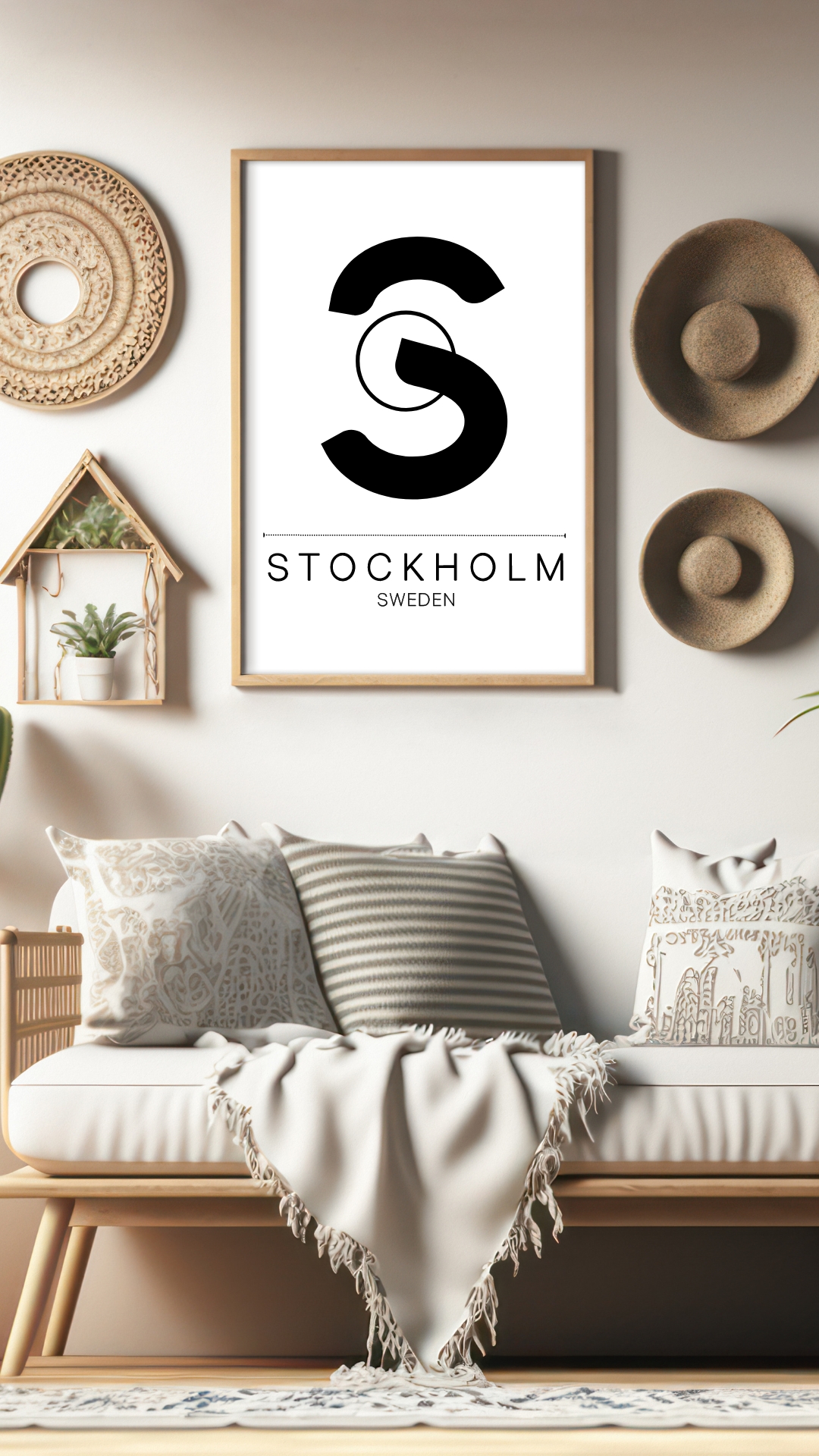 Stockholm City Typography Gift for Travel Lovers