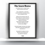 The Guest House Poem by Rumi - Home Decor - Digital Download