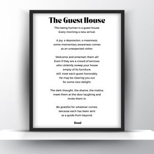 The Guest House Poem by Rumi Printable Wall Art