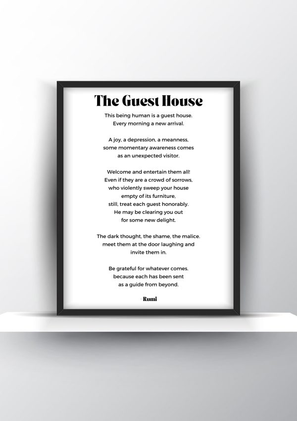 The Guest House Poem by Rumi - Home Decor - Digital Download