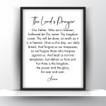 The Lord's Prayer Printable Wall Art - Christian Wall Art - Home Decor - Digital Download