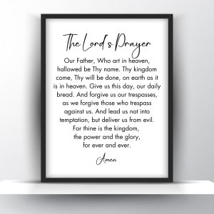 The Lord’s Prayer Printable Wall Art – Christian Wall Art