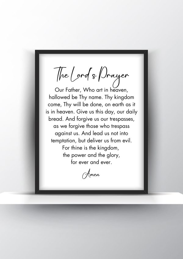 The Lord's Prayer Printable Wall Art - Christian Wall Art - Home Decor - Digital Download