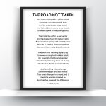 The Road Not Taken Poem by Robert Frost - Home Decor - Digital Download