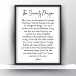 The Serenity Prayer Printable Wall Art - Christian Wall Art - Home Decor - Digital Download