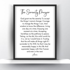 The Serenity Prayer Printable Wall Art – Christian Wall Art